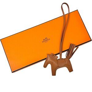 HERMES Rodeo PM Grigri "Gold" Milo Leather Bag Charm